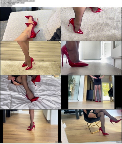 �Դ�����ĺ�ɫChristian Louboutin�߸�Ь����ǳ��˿��Ч��